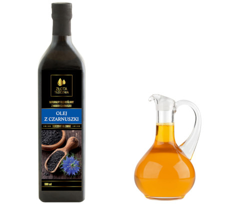 Olej z czarnuszki 500ml - świeży nierafinowany i tłoczony na zimno