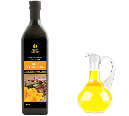 Olej z wiesiołka 1000ml tłoczony na zimno świeży 1l