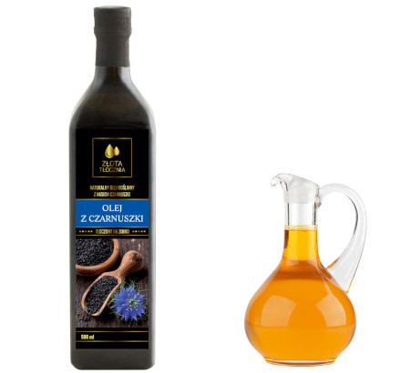 Olej z czarnuszki 500ml - świeży nierafinowany i tłoczony na zimno